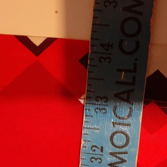 BANANA Republic Womens Dress Shift Red Maroon Geometric Dopamine Stretchy Medium - Picture 15 of 15